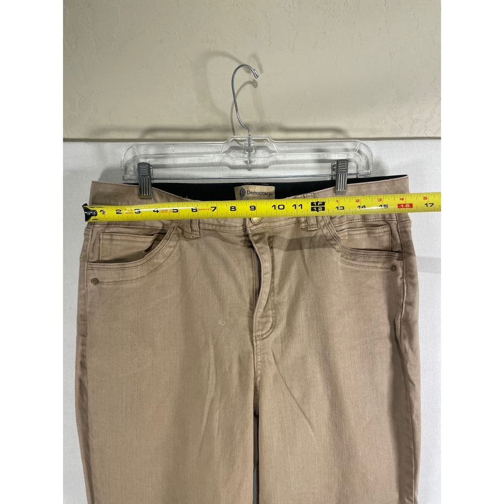 Democracy Ab Technology Tan Bootcut Jeans Womens Size 16 Stretch Beige Pants - Picture 7 of 8